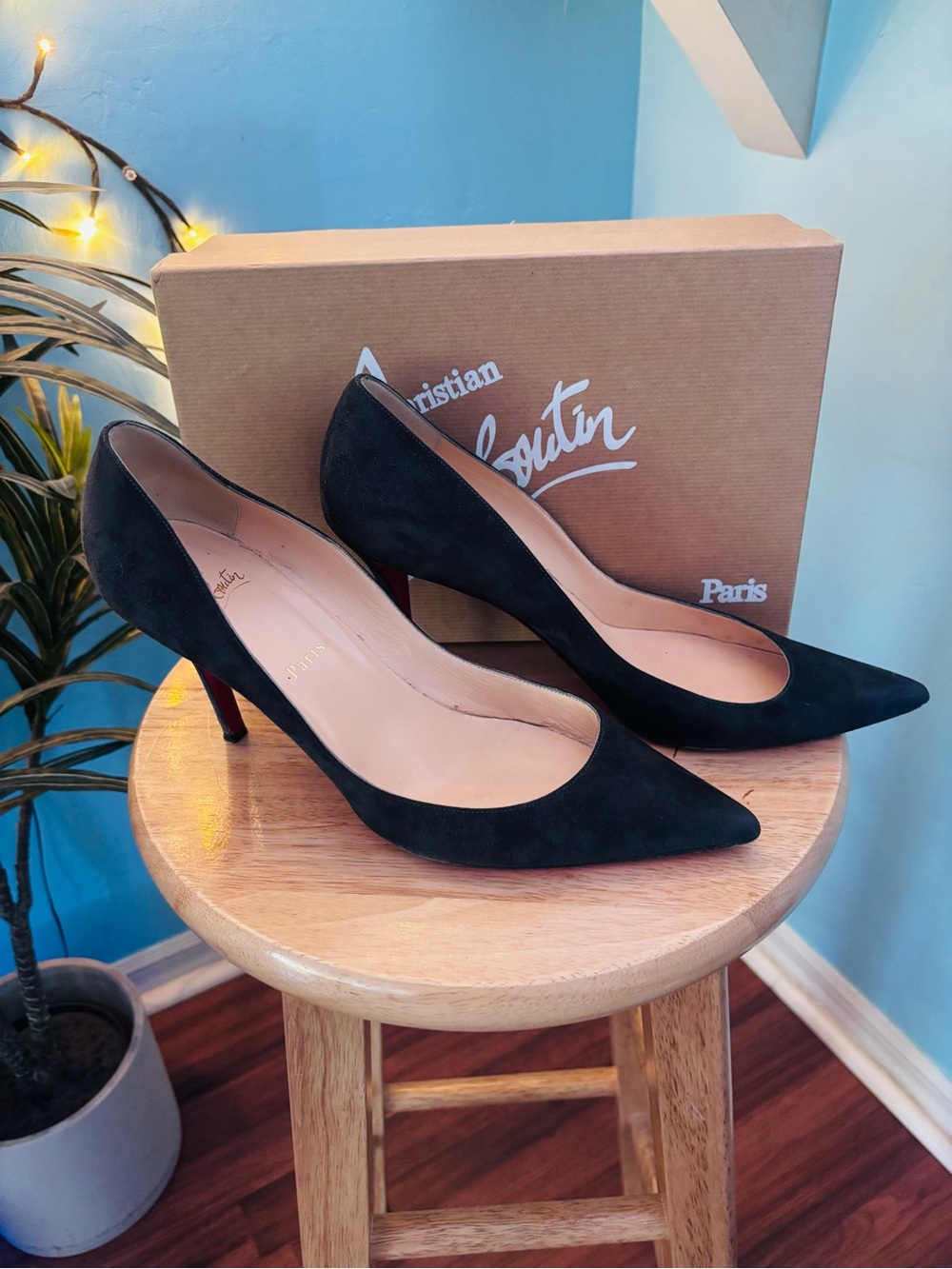 Christian Louboutin Dark Gray Suede Heel Size 40.5